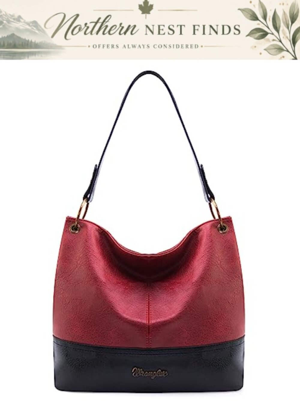 Vegan leather hobo shoulder bag, top handle purse, women's handbag